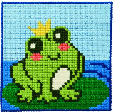 Permin Kirjontasarja Lasten Kangas Sammakko 25x25cm
